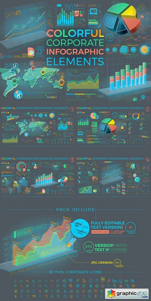 Colorful Corporate Infographics