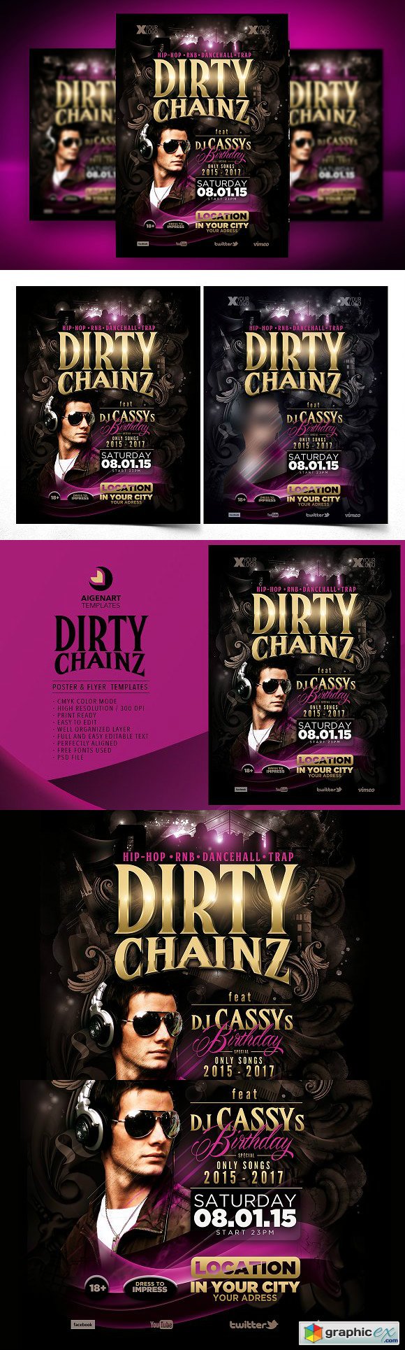 Dirty Chains Party Poster