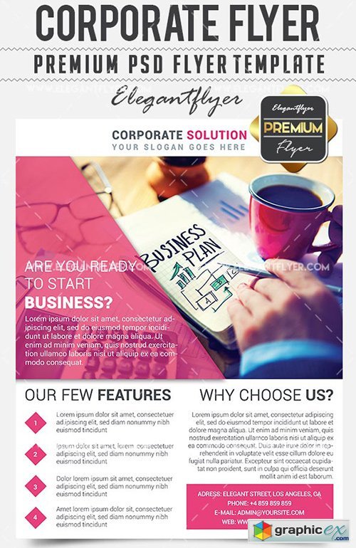 Corporate Flyer  Business Flyer PSD Template + Facebook Cover