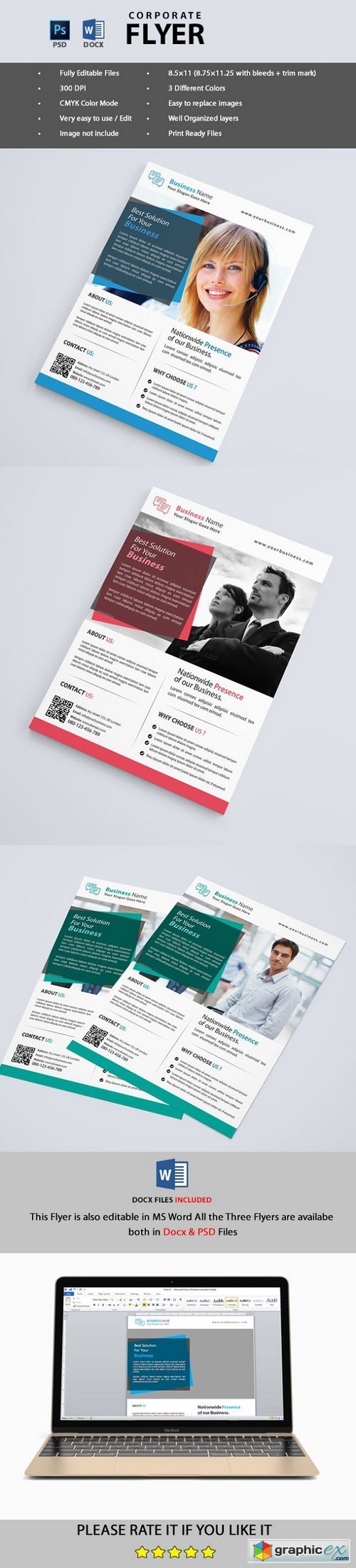 Corporate Flyer (PSD & MS Word)