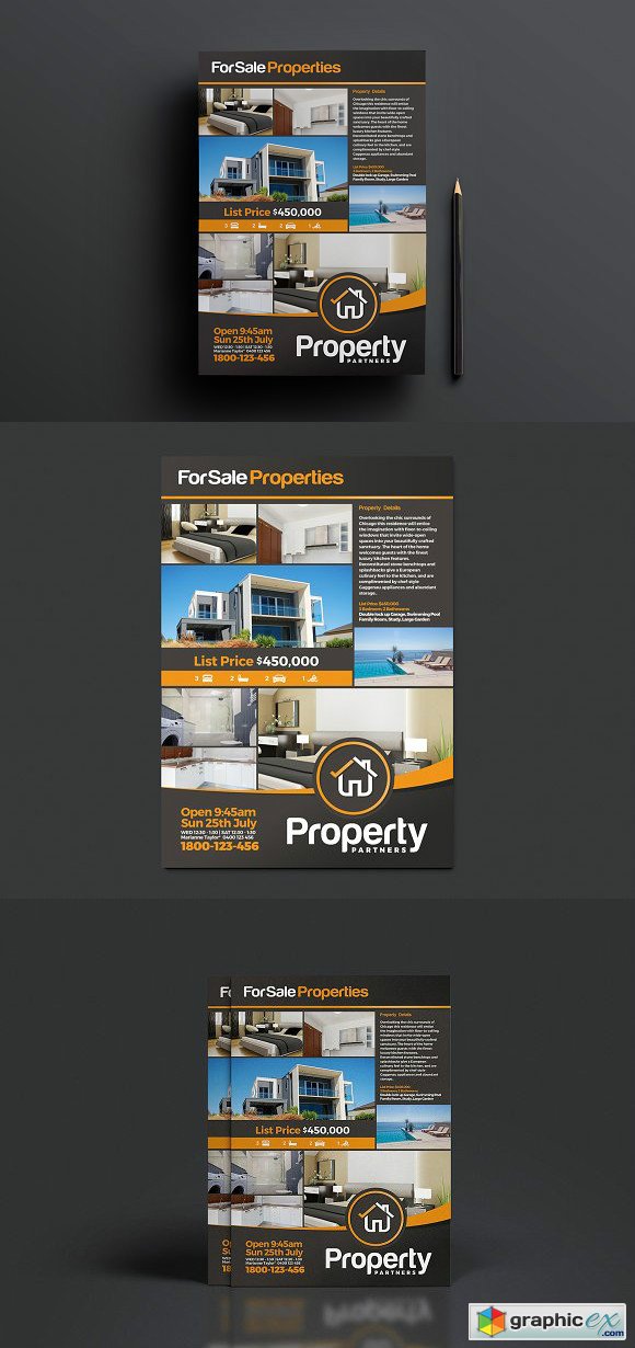 A4 Real Estate Poster Template 3