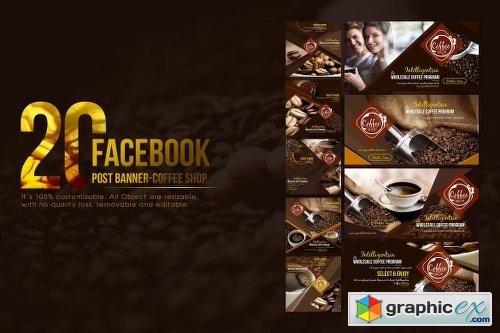 20 Facebook Post Banner- Coffee Shop