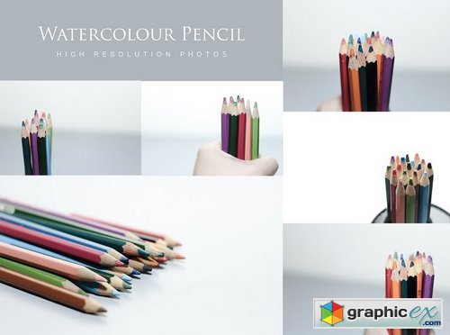 Watercolour Pencil - 6 Hi-Res Photos