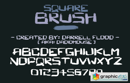 Square Brush font