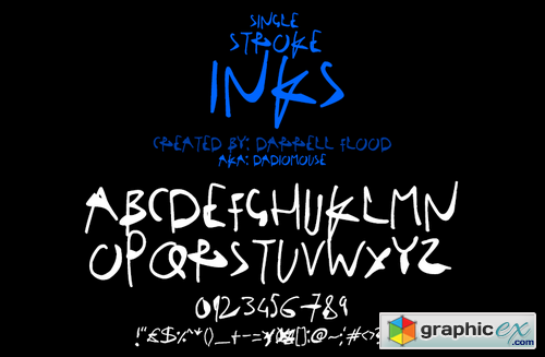 Single Stroke Inks font