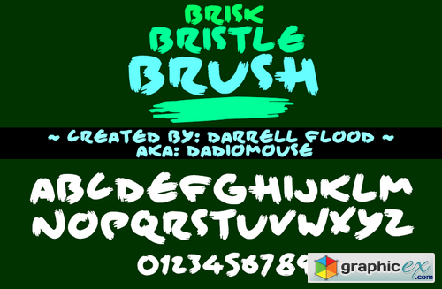 Brisk Bristle Brush font