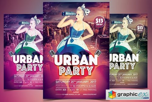 Urban Party - PSD Flyer Template