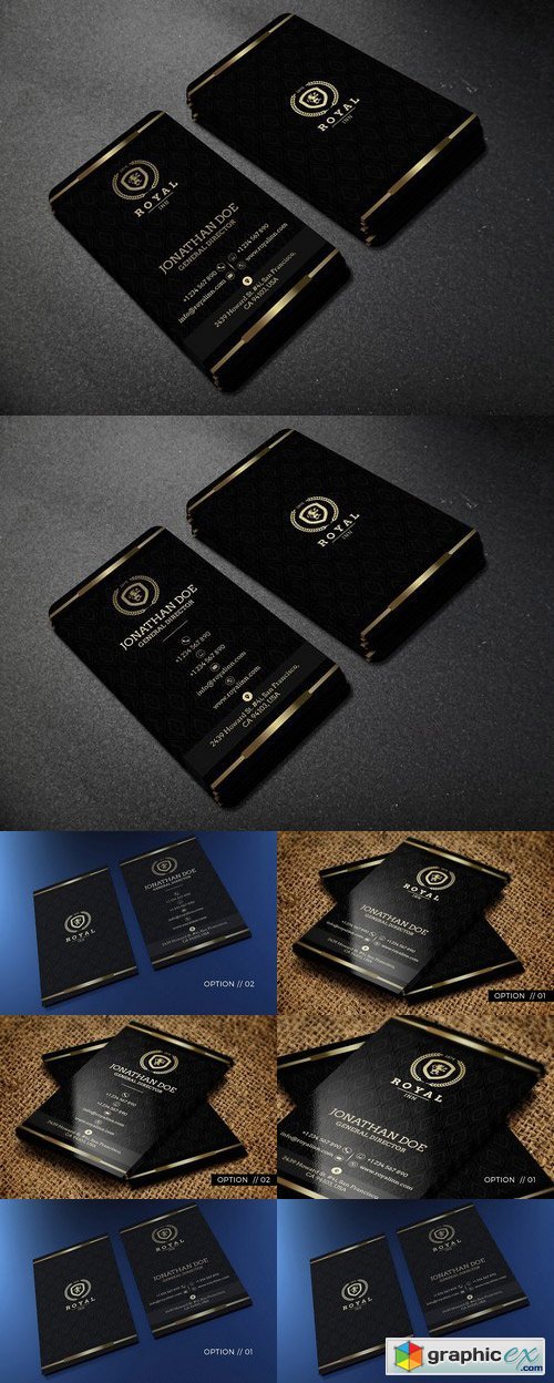 Gold and Black Business Card #52