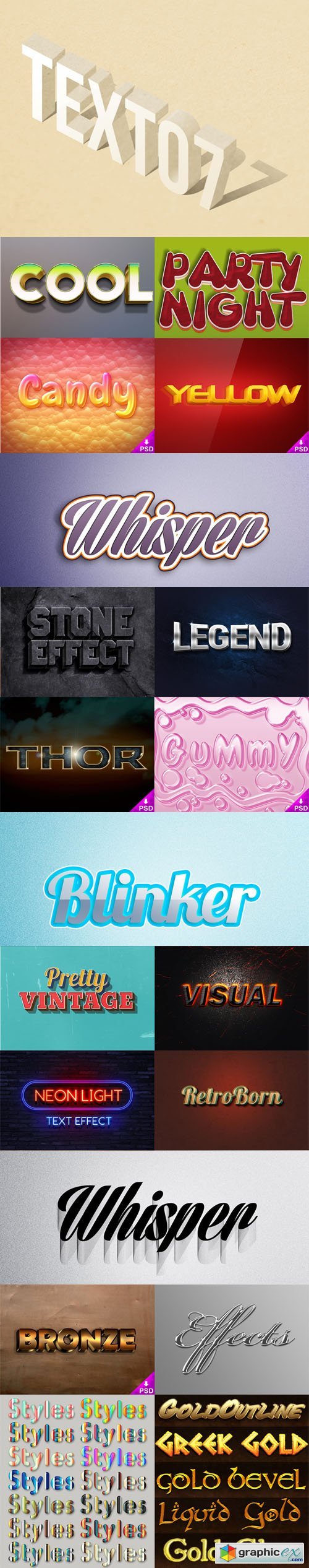 21 Wonderful Text Effects for Professional Work! [ASL/PSD]