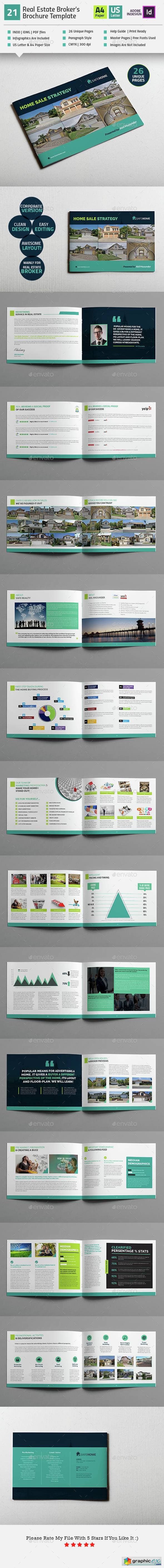 Real Estate Broker's Brochure Indesign Layout V21