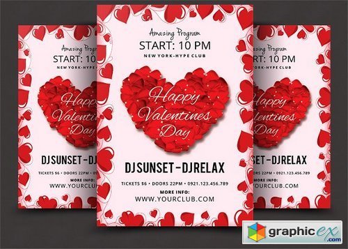Valentines Day Psd Flyer Template