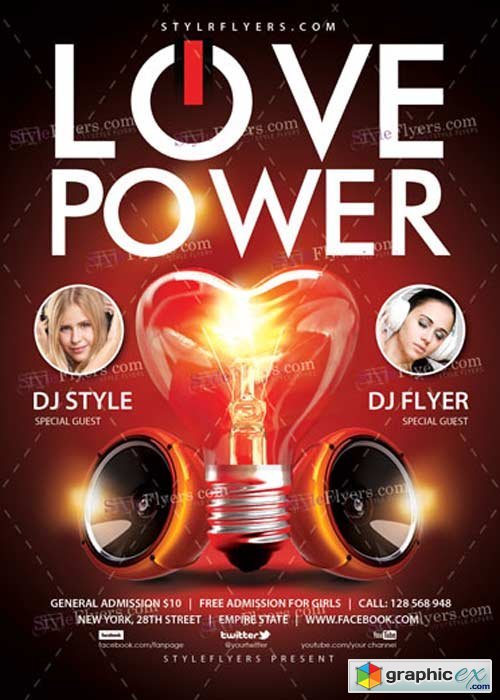 Love Power V5 PSD Flyer Template