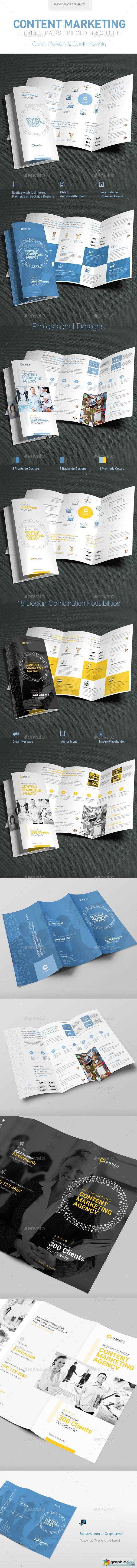 Content Marketing Trifold Brochure