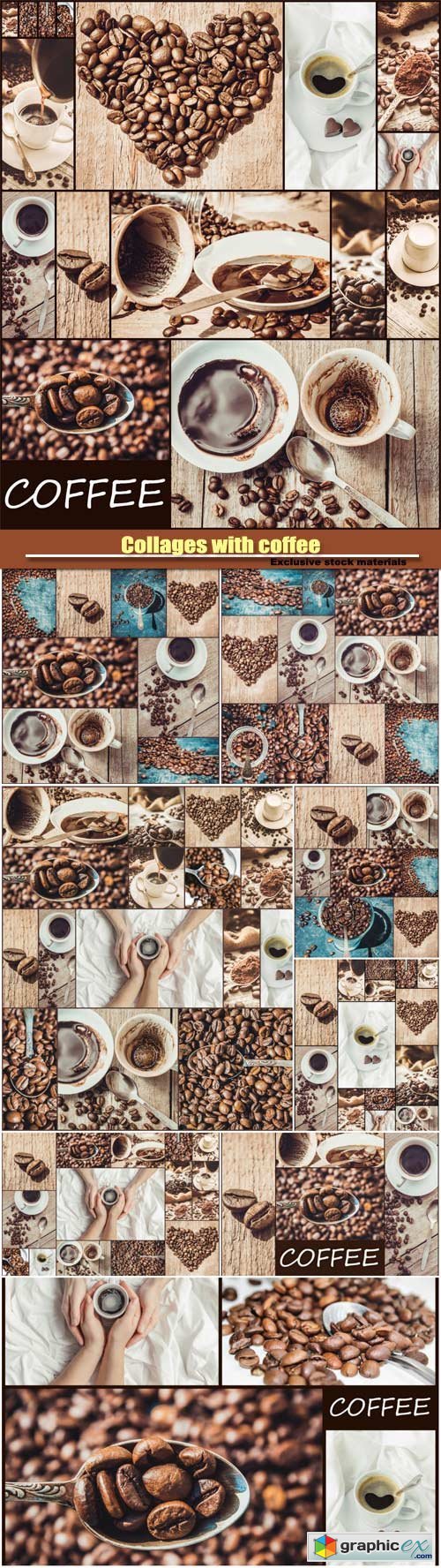 Collages with coffee