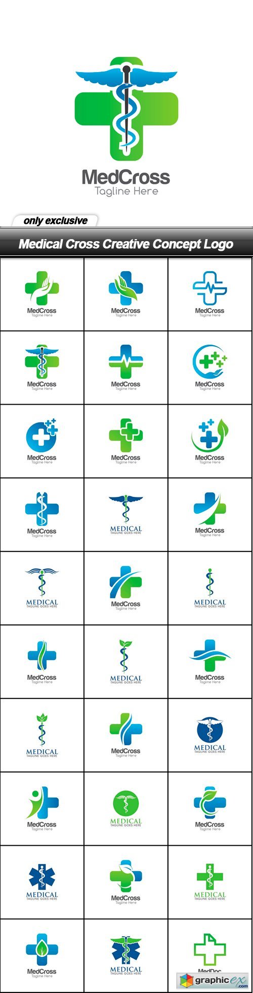 Medical Cross Creative Concept Logo - 30 EPS