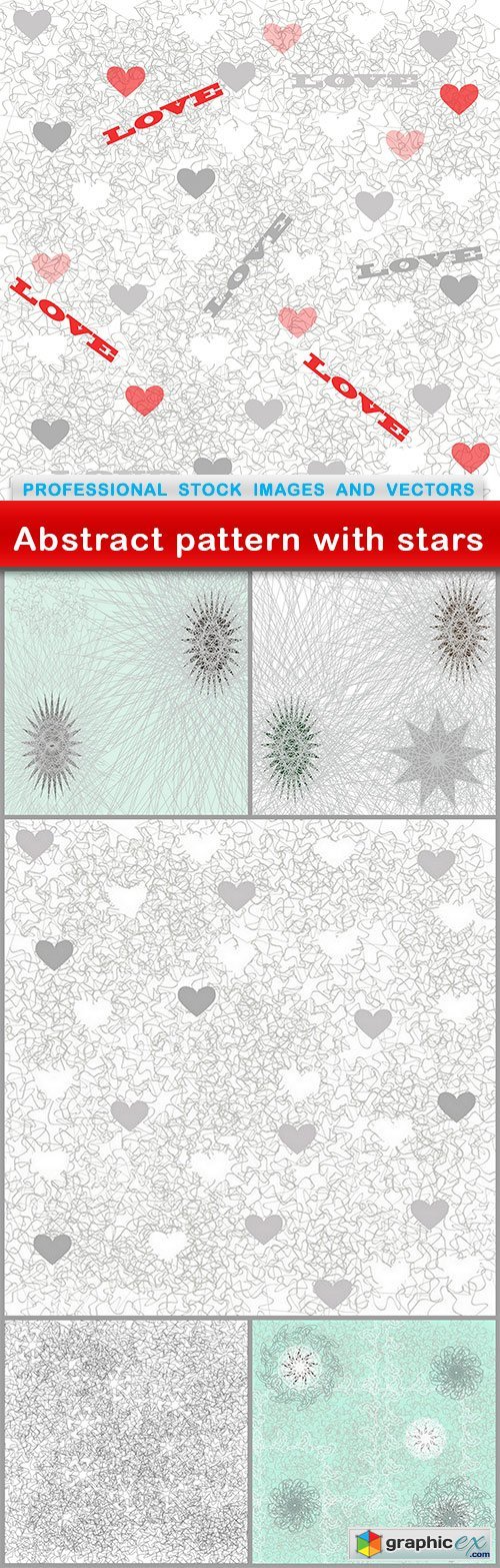 Abstract pattern with stars - 6 EPS