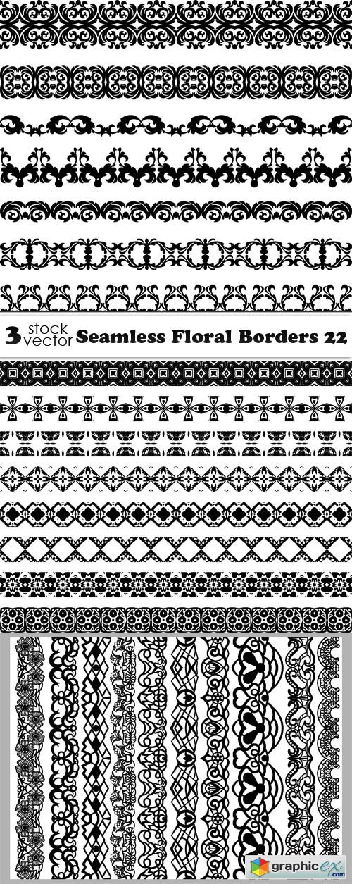 Seamless Floral Borders 22