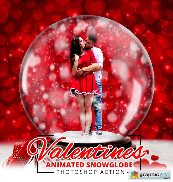 Gif Valentine Animated Snow Globe Action