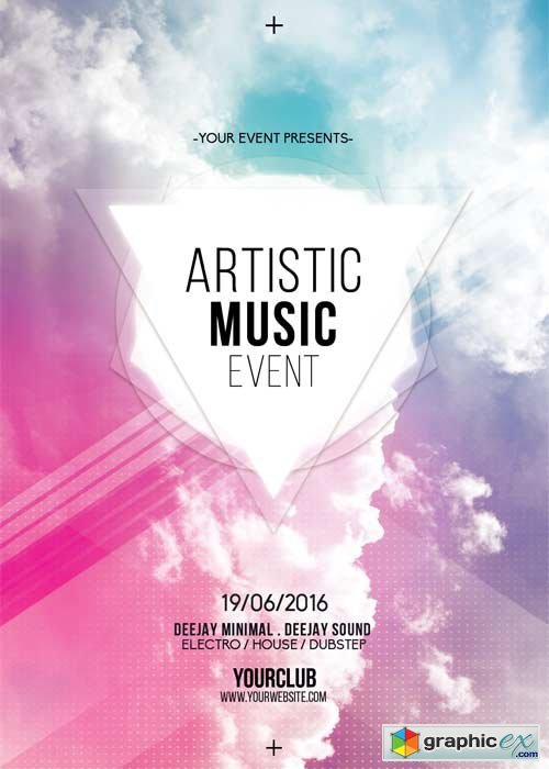 Clouds Music V5 Flyer Template