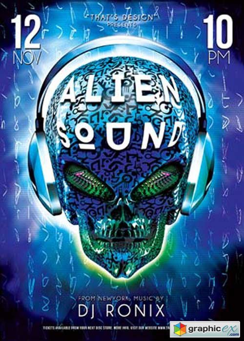 Alien Sound V7 Flyer Template