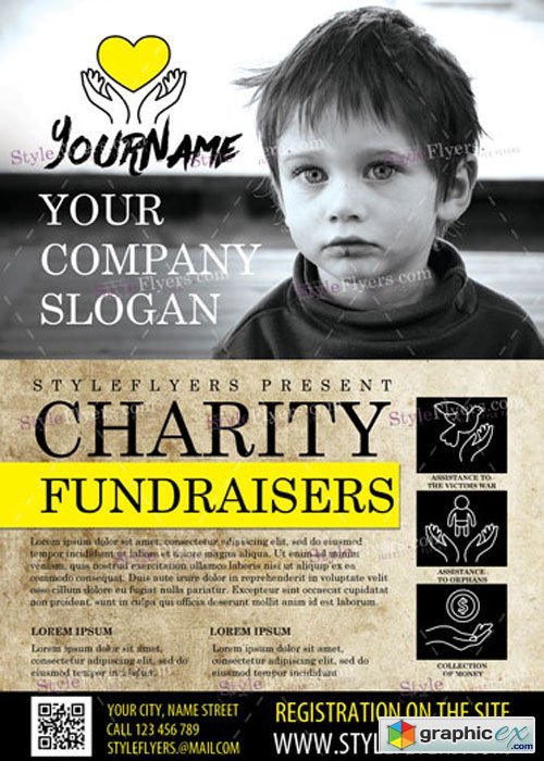 Charity Fundraisers PSD V5 Flyer Template