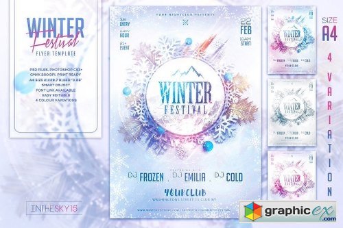 Winter Festival Flyer Template 1153986