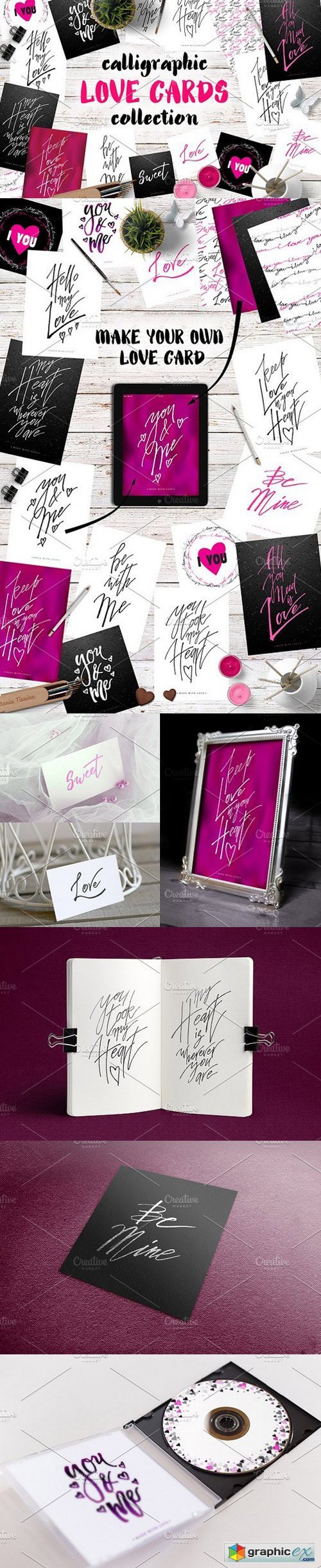Calligraphy Love Cards