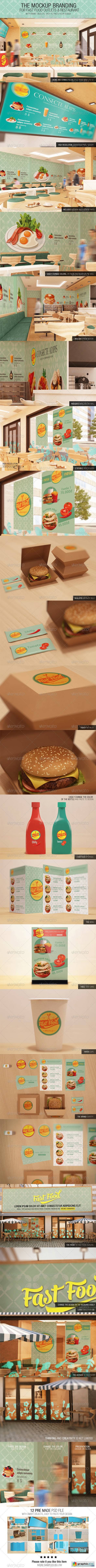 The Mockup Branding For Fast Food Outlets by