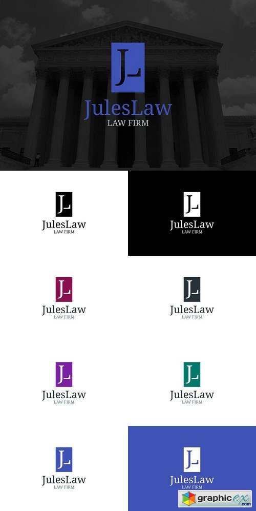 J Law Firm Logo Template