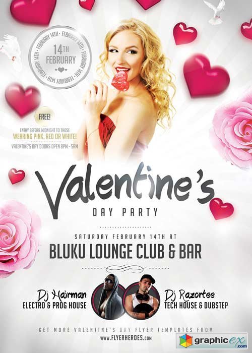 Valentines Day Party V33 Flyer PSD Template