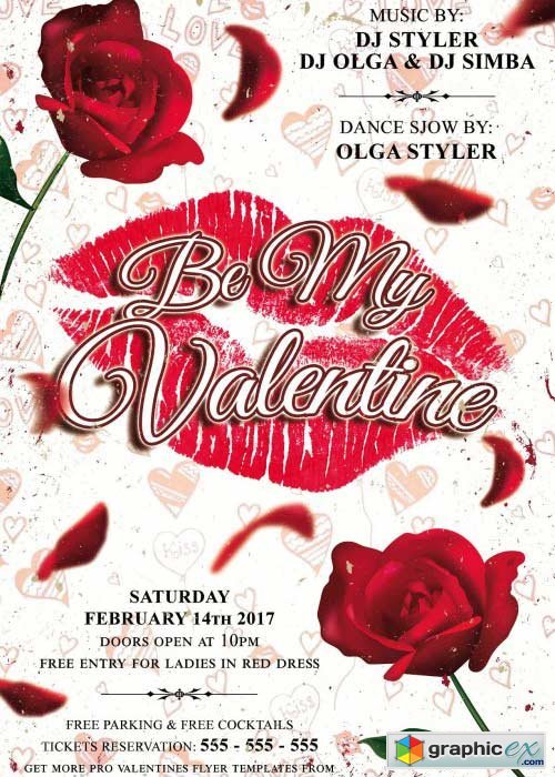 Be My Valentine V11 PSD Flyer Template