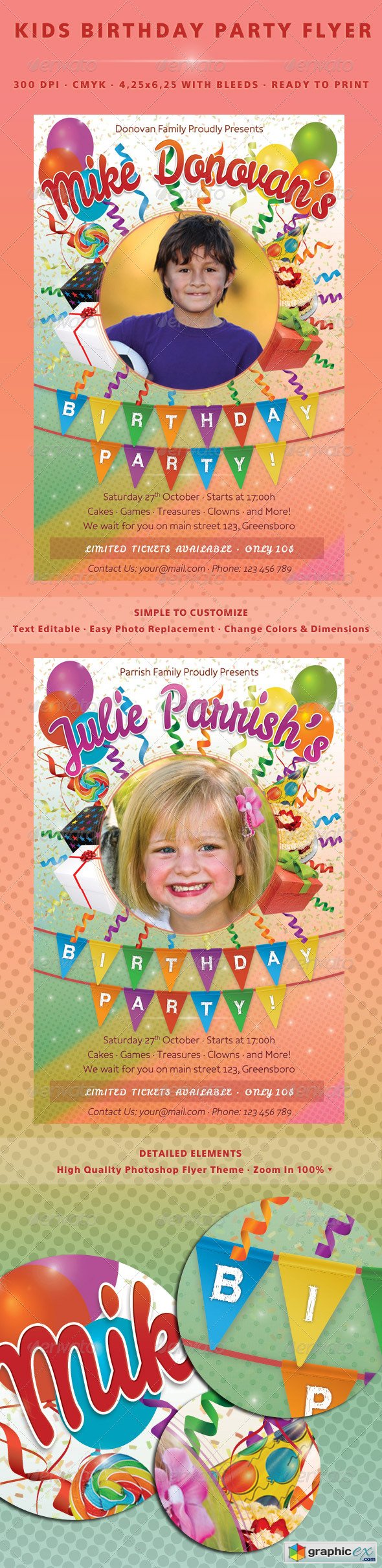 Kids Birthday Party Flyer