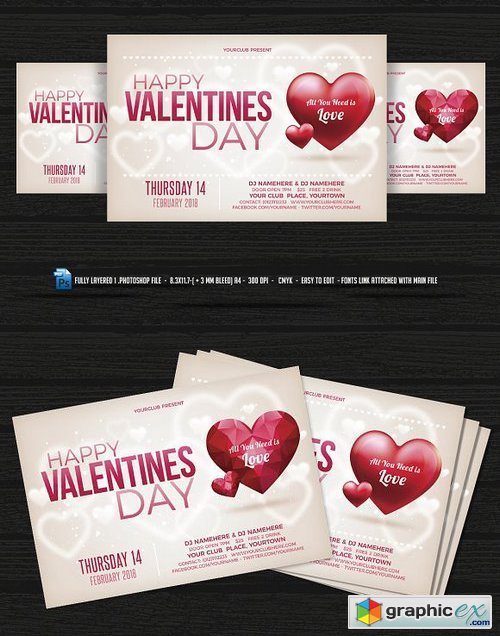 Valentines Day Flyer 1154814