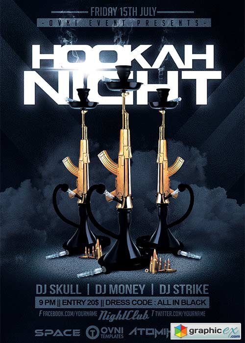 HOOKAH NIGHT V7 Flyer Template