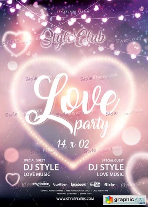 Love Party V11 PSD Flyer Template