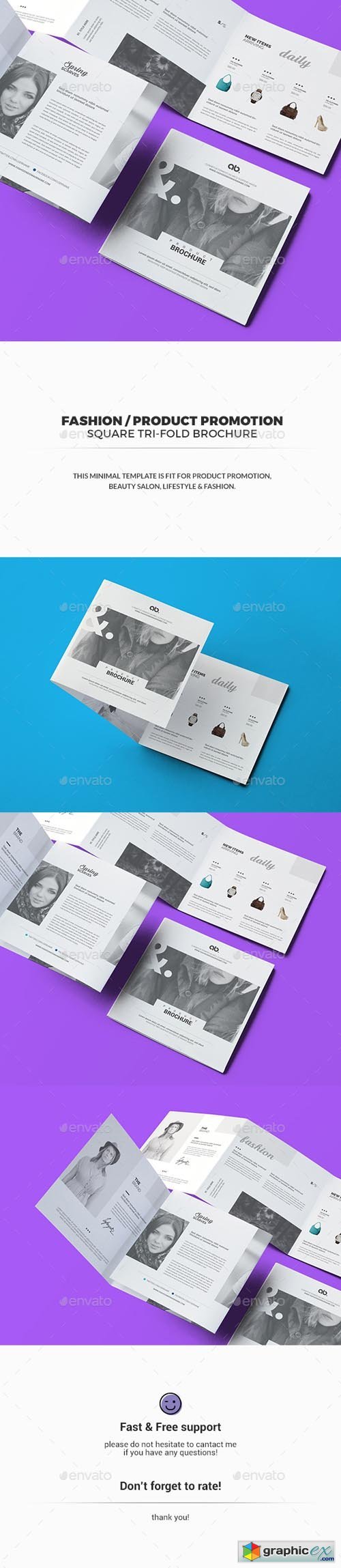 Fashion - Square Tri-Fold Brochure