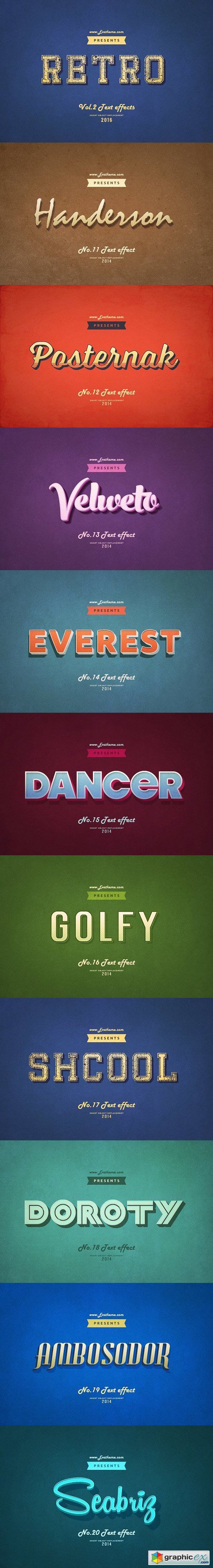 Retro Style Text Effects Vol.2