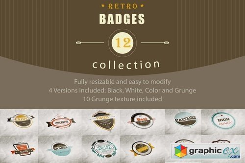 12 Retro and Vintage Badges