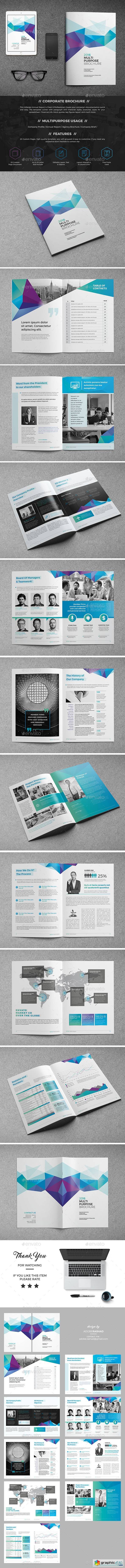 Clean Abstract Brochure 20 Page