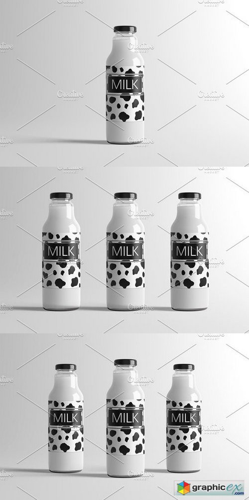 Milk Bottle Mock-Up