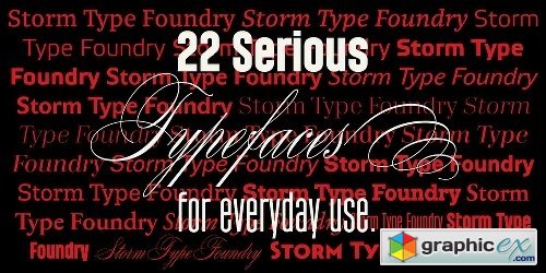 The Best of Stormtype Font Bundle - 22 Fonts