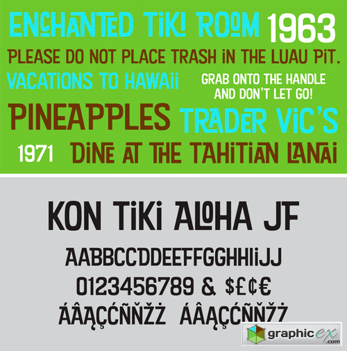 Kon Tiki JF Aloha Font Family