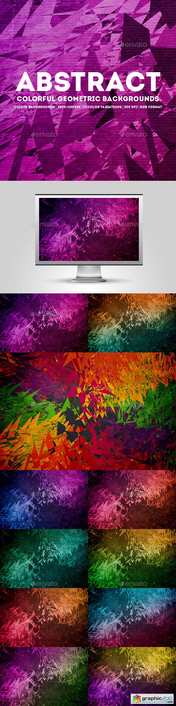 Abstract Colorful Geometric Backgrounds