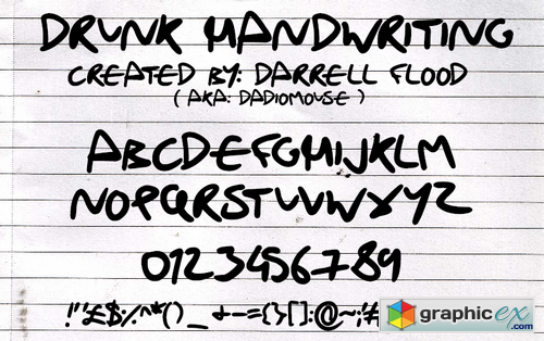 Drunk Handwriting font
