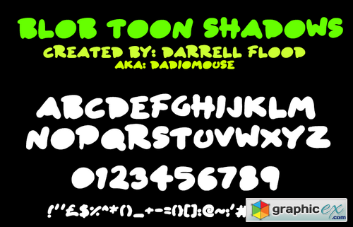 Blob Toon Shadows font