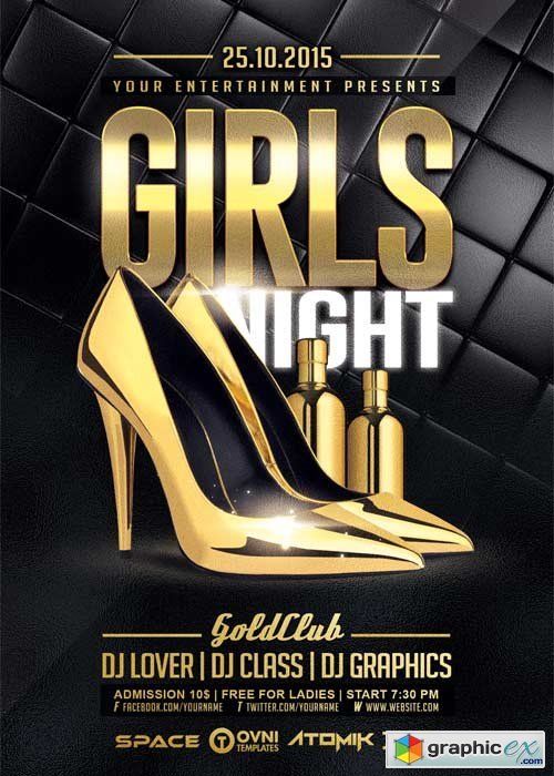 Girls Night V7 Flyer Template
