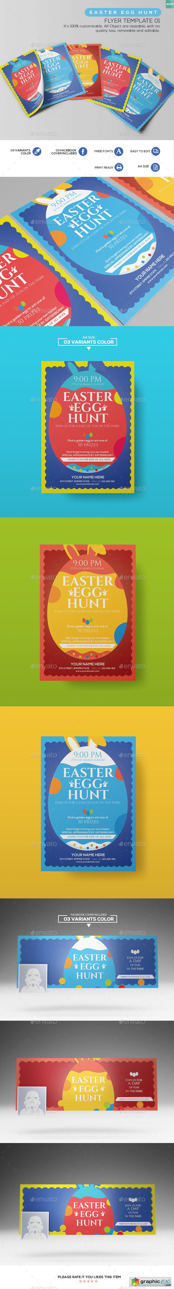 Easter Egg Hunt - Flyer Template 01