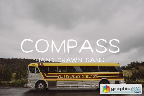 Compass Sans Hand Drawn Typeface