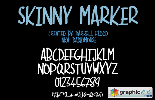 Skinny Marker font