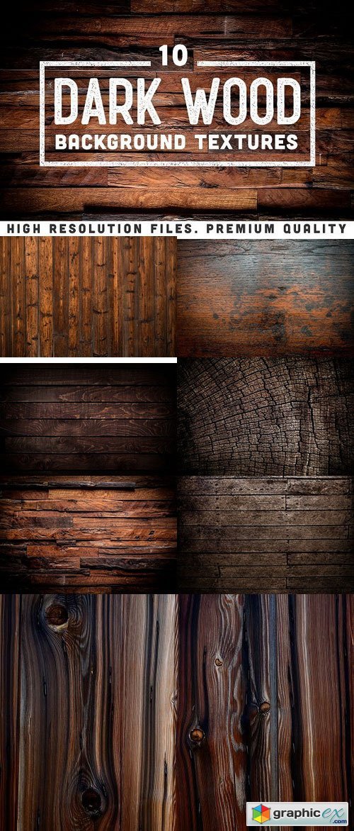 10 Dark Wood Background Textures